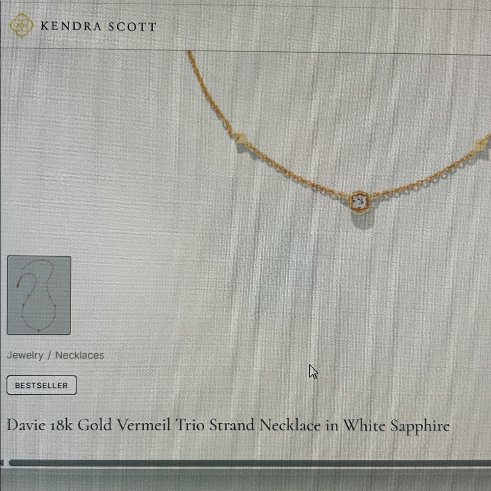 Kendra Scott Delicate Gold Necklace - Picture 6 of 6
